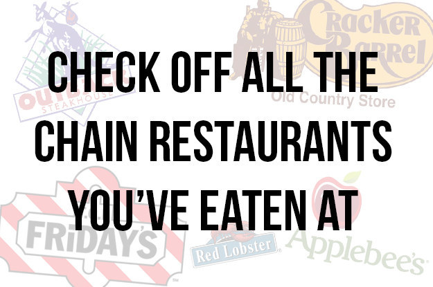 How Many Of These Chain Restaurants Have You Actually Dined In?