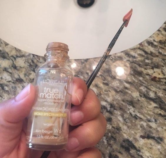 Promising review: "This product is fantastic for dispensing foundation that doesn't come with a pump. I waste so much less makeup and make much less mess. It also really does help you use up every drop. The other end of the spatula also has a little ball on the end, and will pick up product from much smaller tubes like concealers!" —Nurse JenGet it from Amazon for $5.79.