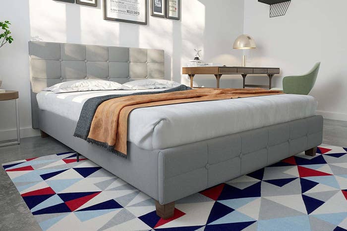 21 Bed Frames That Only Look, Upholstered Bed Frame King No Headboard