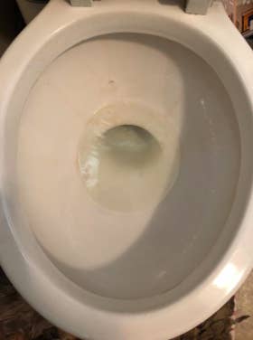 toilet bowl without the stains and looking new