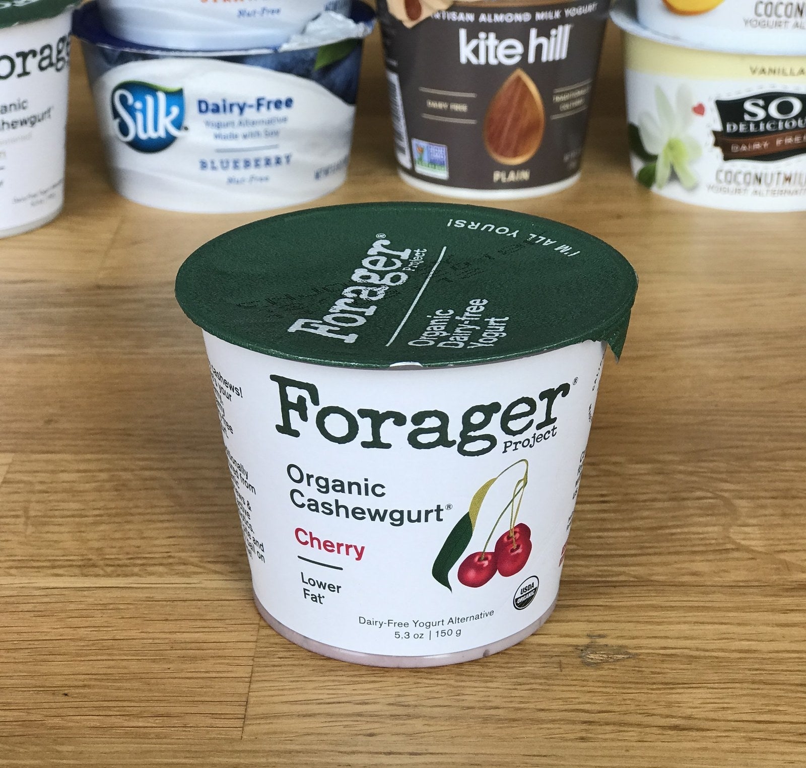 Calories per serving (1 cup): 130, Protein: 2g, Sugar: 12g, Fiber: 10g, Calcium: 2%It was way better than the plain, thanks to the light cherry flavor that masked a lot of its other sins. The aftertaste, while not quite as tangy, was still a little smoky, so it's still a hard pass.Average team rating: 🥄🥄.5 (out of five)