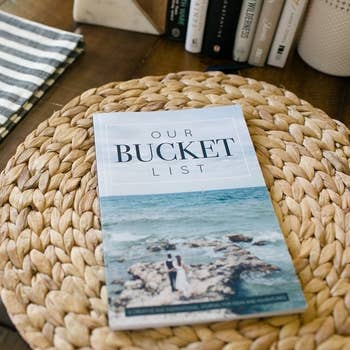 The cover of the Our Bucket List booklet
