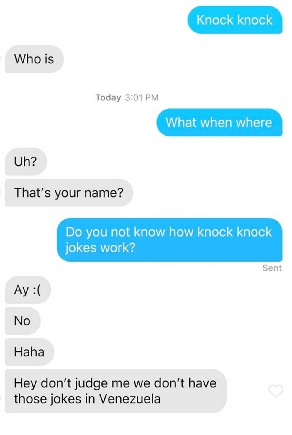 Knock jokes tinder knock 10 Funny