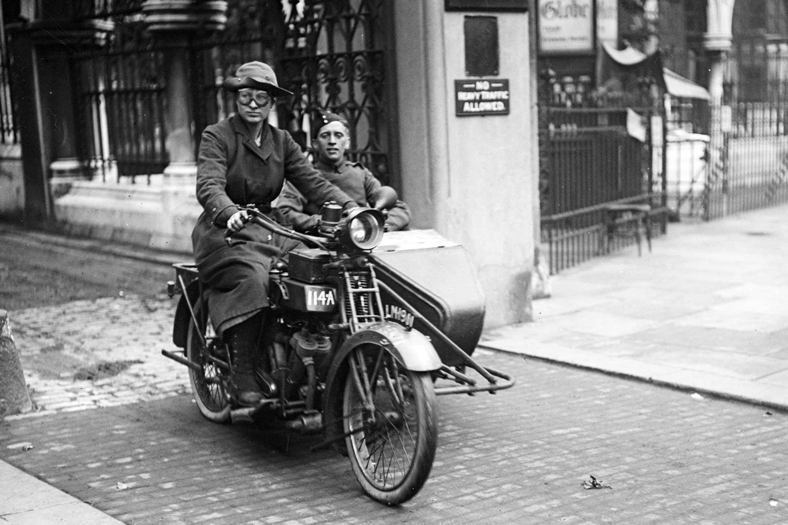 Dispatch rider during World War I, 1917.