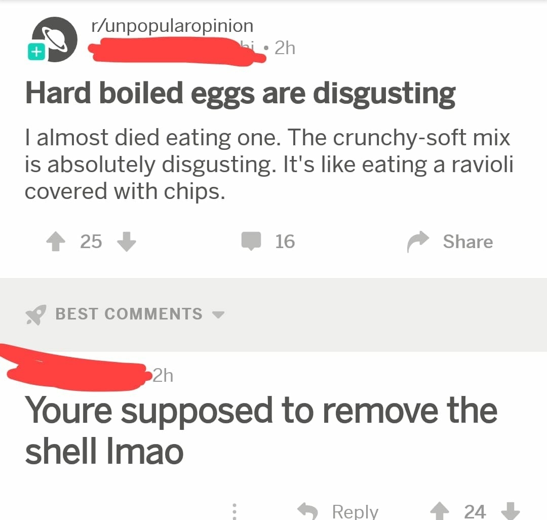 person eating a hard boiled egg with the shell on