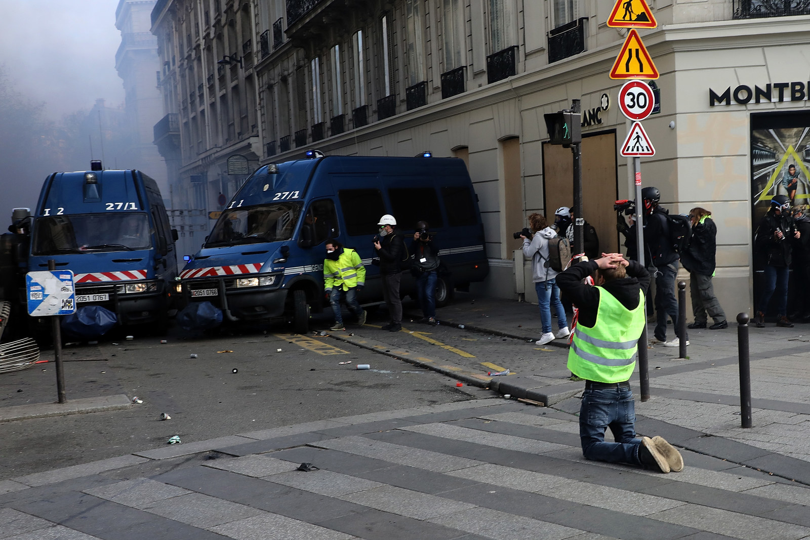 Yellow vests like road workers have? Check out who is wearing a neon uniform