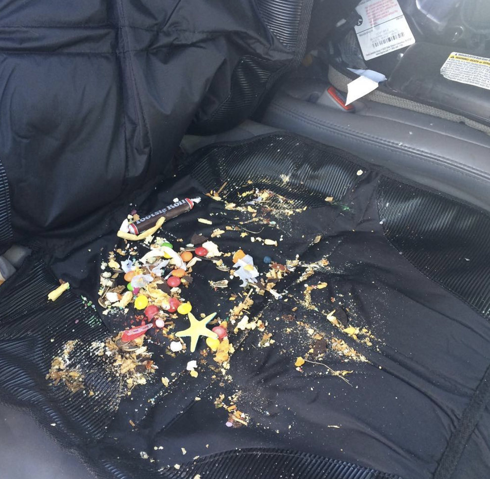 13 Horrifying Images Of What Lies Beneath A Child's Car Seat