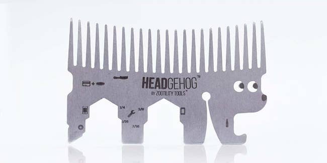 The multitool shaped like a hedgehog, with the spikes forming a comb