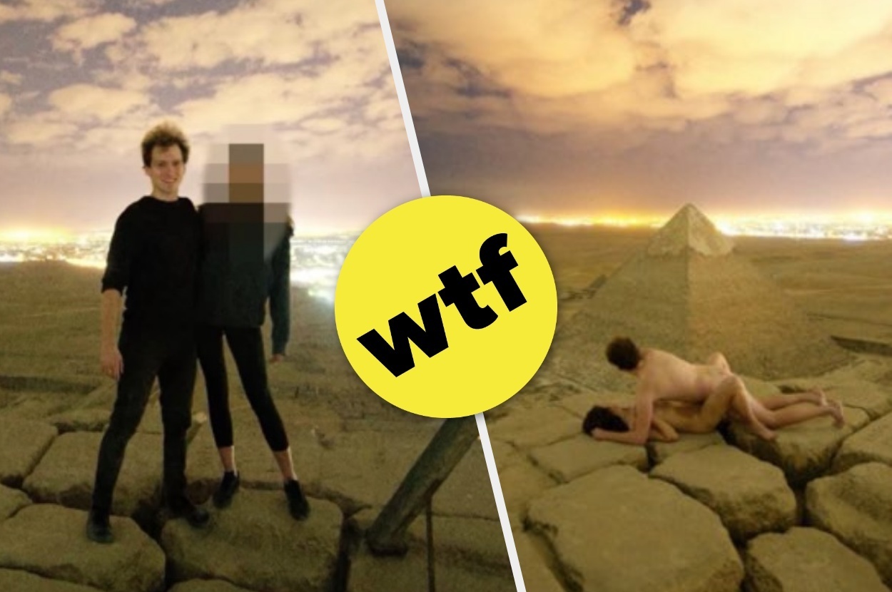 French couple fucking on great pyramid