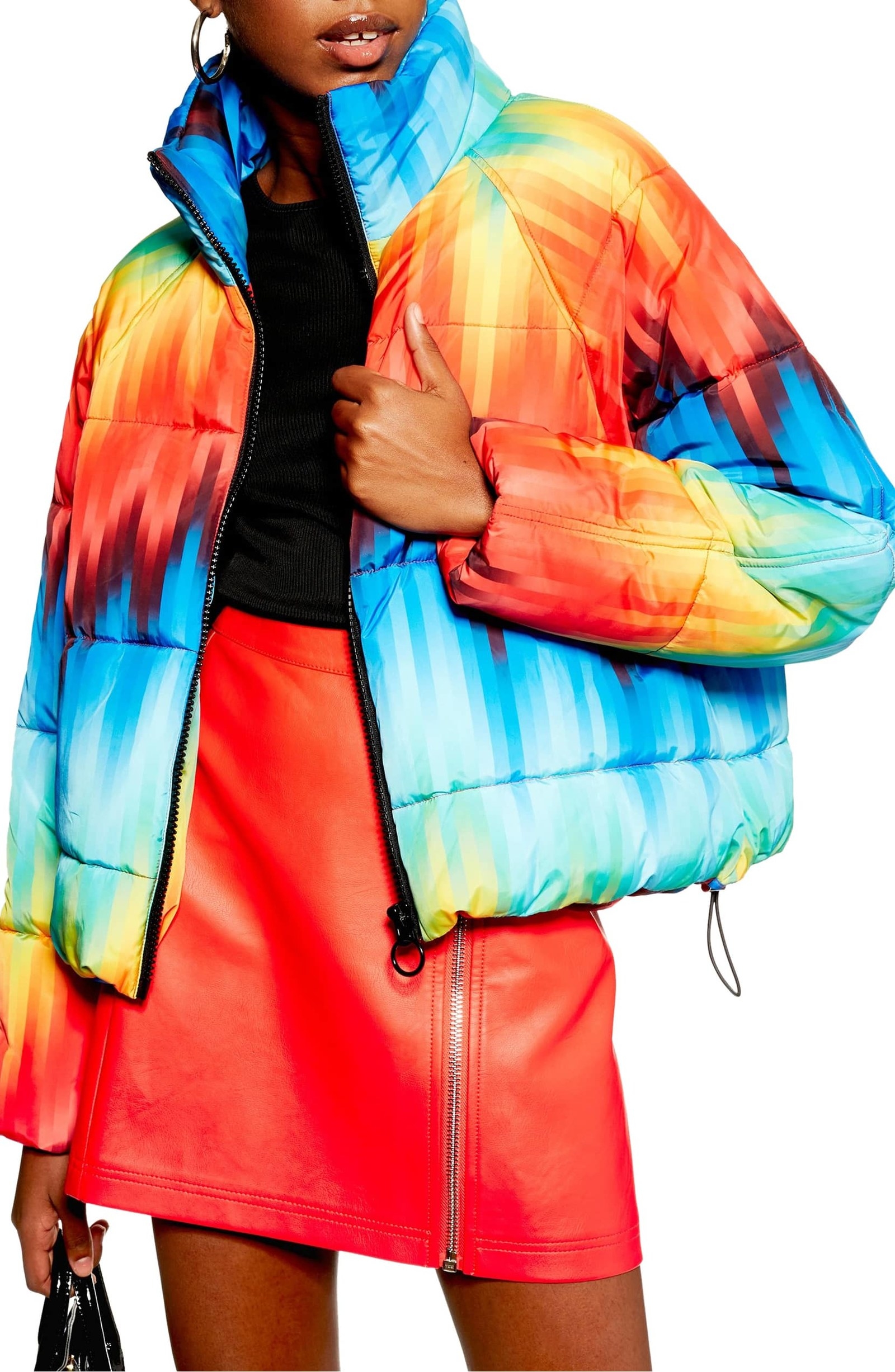 Colorful store winter jackets