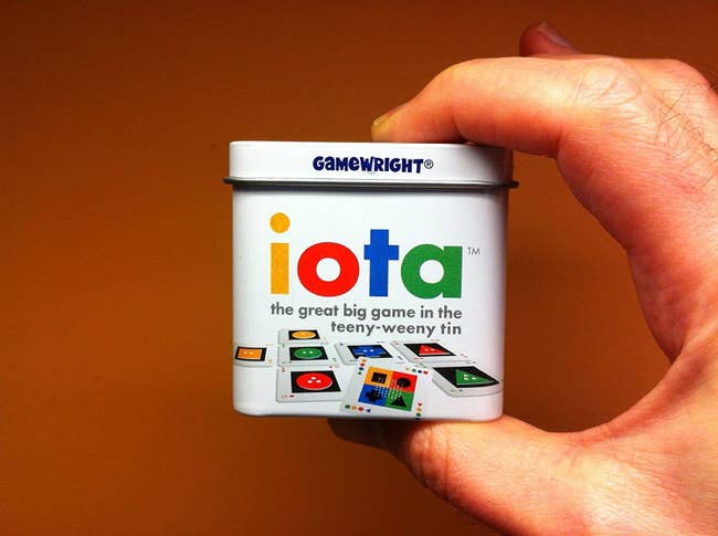 small tin that says iota
