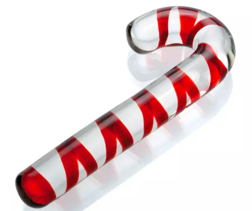 glass candy cane dildo. so they can have some sweet, sweet orgasms. 