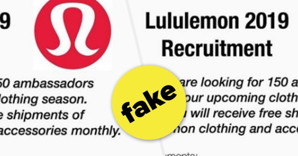 PSA: Lululemon Is Not Looking For Brand Ambassadors With A Minimum Of 150  Followers
