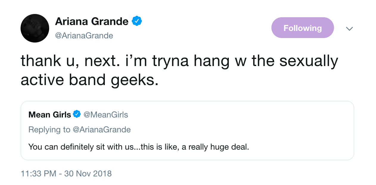 ariana grande tweets