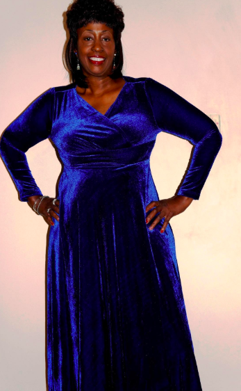 blue velvet dress amazon