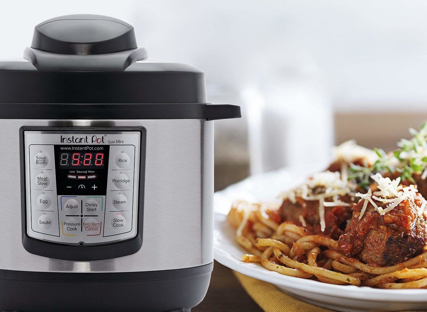 When you're done using it, just remove the pot from inside and rinse the lid. And check out a BuzzFeed writer's in-depth review on the Instant Pot.Promising review: "So I just got home and the box was sitting in my foyer. My daughter asks what did you get me? I respond, this toy is not for you, it's for me. Quite simply, it is the best cooking appliance I've ever bought. This was like Christmas for me. I made rice, hard boiled eggs, garlic-honey chicken, and basmati rice, all in one night. It's 11pm and there are still so many things I can make. Dinners will now be so much easier and more delicious. By the way, the chicken used for the honey-garlic recipe was frozen solid as a brick. I just added six minutes to the cook time, and came out perfect. I made all this, and just had to clean one pot after. Life is Good." —D4Get it from Amazon for $59.95+ (available in three quart, five quart, and eight quart).