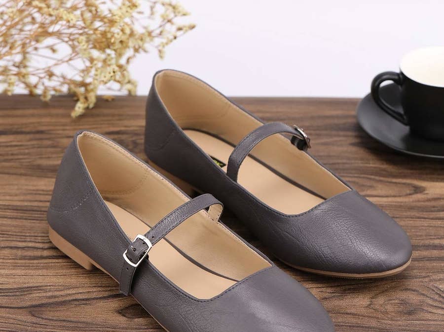 Woobling Women Casual Shoes Ankle Strap Mary Jane T-Strap Flats