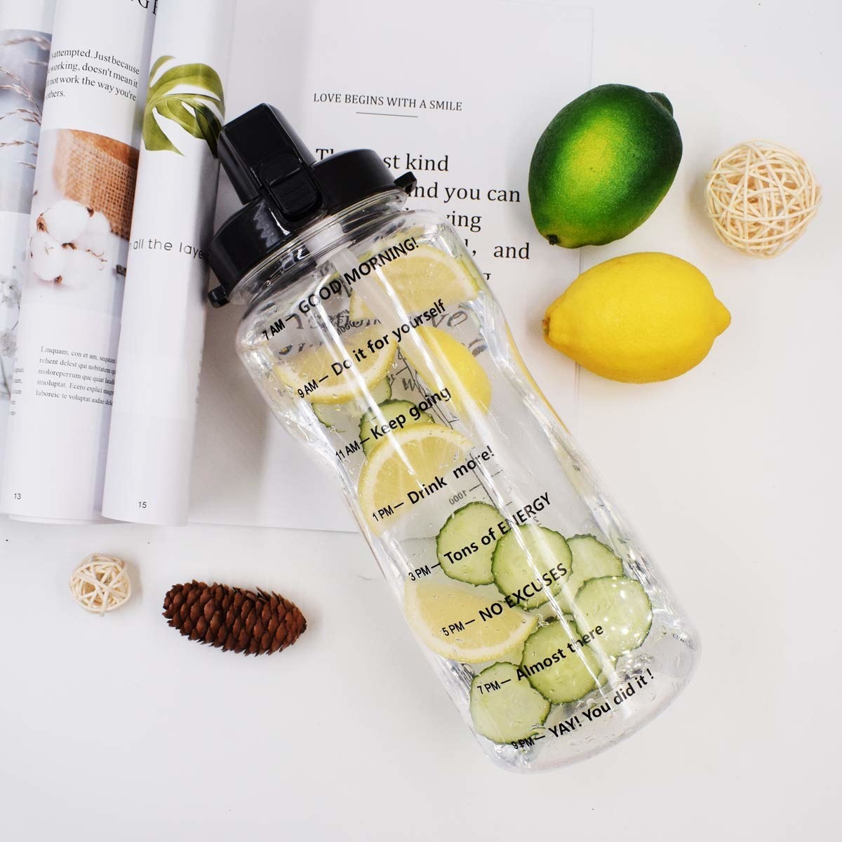 Promising review: "This bottle has done what I could not seem to do without it, even with the best intentions, and that is to drink the daily amount of water that I need to. Not only did it make it happen, but it made it fun and easy. I know it sounds crazy, but this is some of the best $20 I've ever spent." —Joani Nunez, Kindle CustomerGet it from Amazon for $19.95+ (available in two sizes and four colors). Or, check out a wide-mouth option or a glass option.