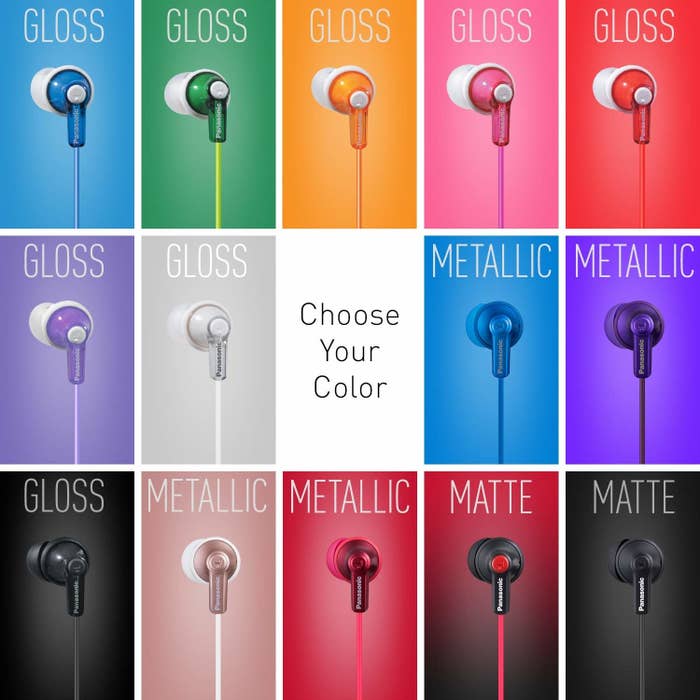 the wired ear buds in many colors 