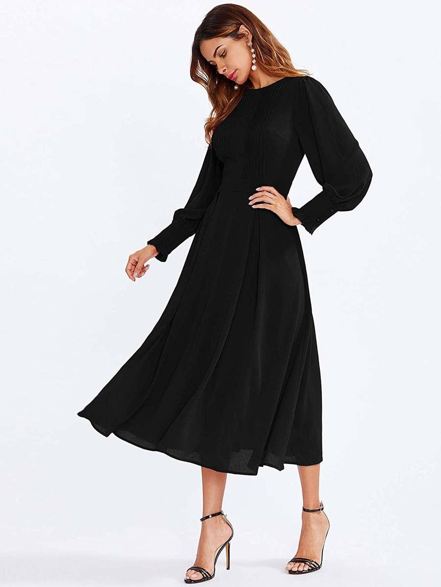 amazon black long sleeve dress Dresses For Women low silhouette Black Velvet Halloween Dress, Gothic