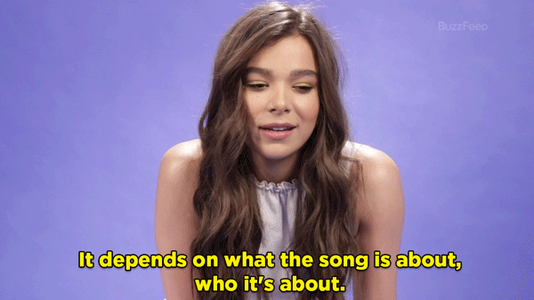 HS: Oh! It depends...it depends on what the song is about, who it's about. I have a handful of my closest friends that I'll play my songs for and, of course, my parents. It kind of depends!