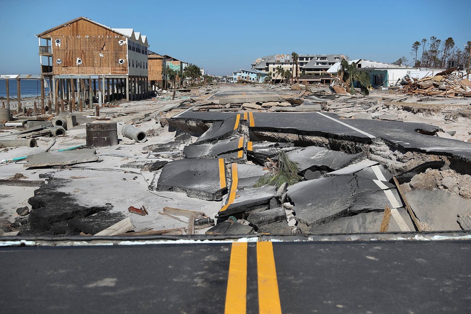 Route 98 in Mexico Beach, Florida, was decimated after Hurricane Michael passed through the area in October.