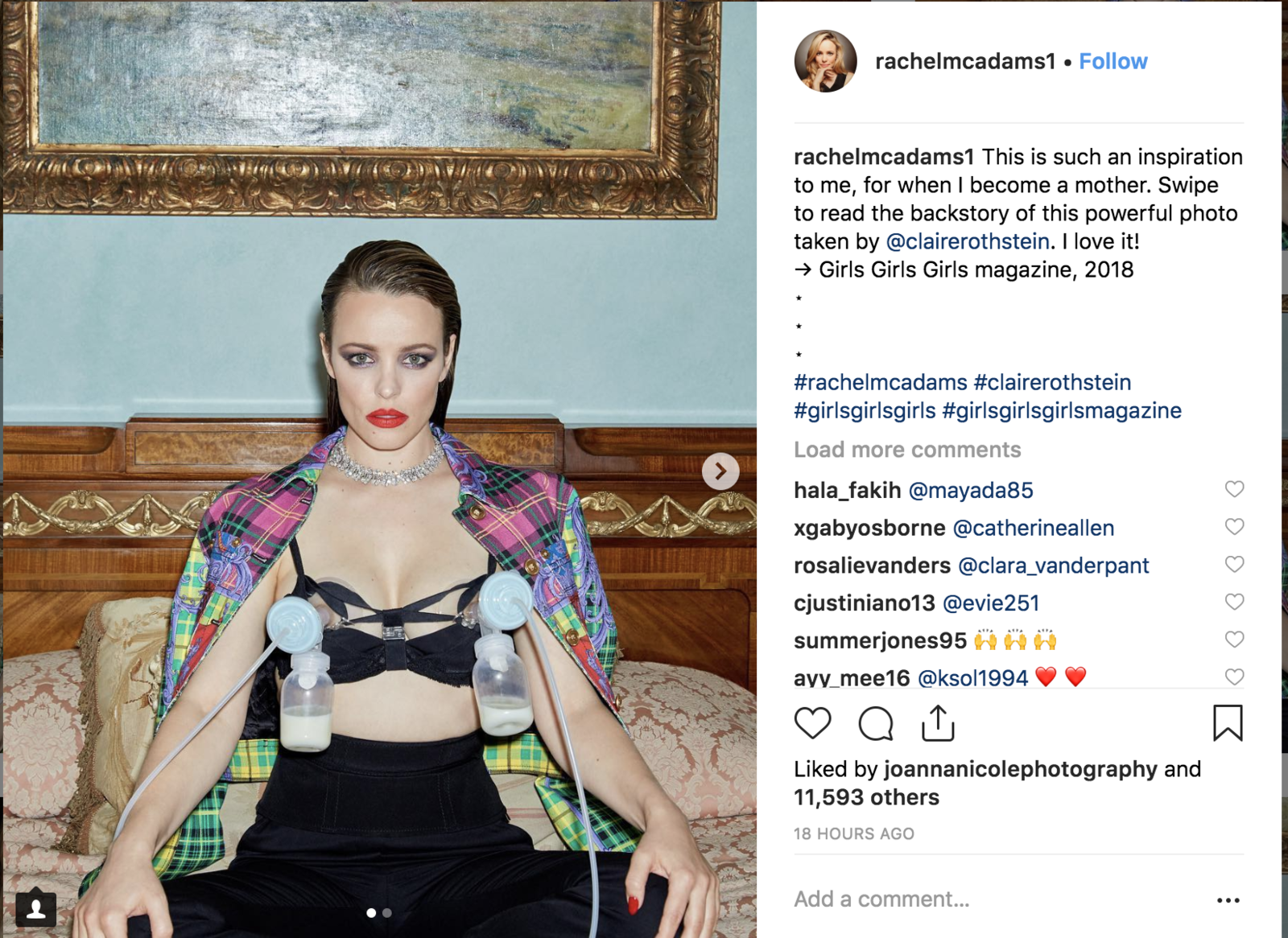 Rachel McAdams Posed With Her Breast Pump During A Glamorous Shoot