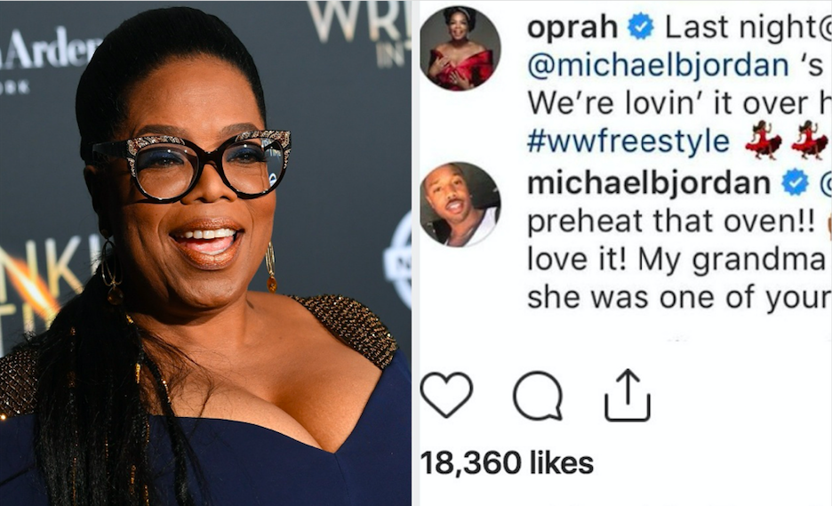 egetræ Overfladisk Gensidig Oprah And Michael B. Jordan Had The Cutest Instagram Exchange