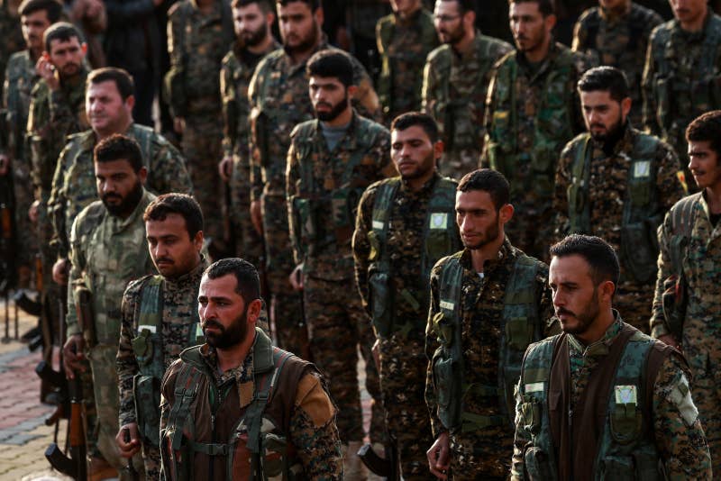 Kurdish fighters in Syria.