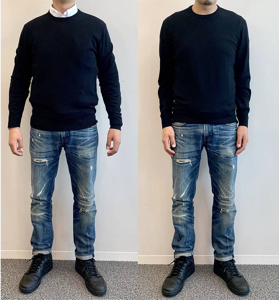 ユニクロのニットを3種類くらべてみた カシミアは神の衣 上のサイズを買うべし