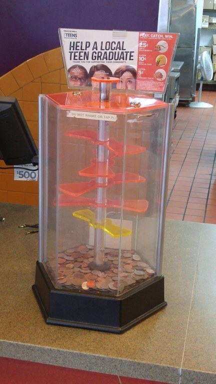 A coin deposit for prizes