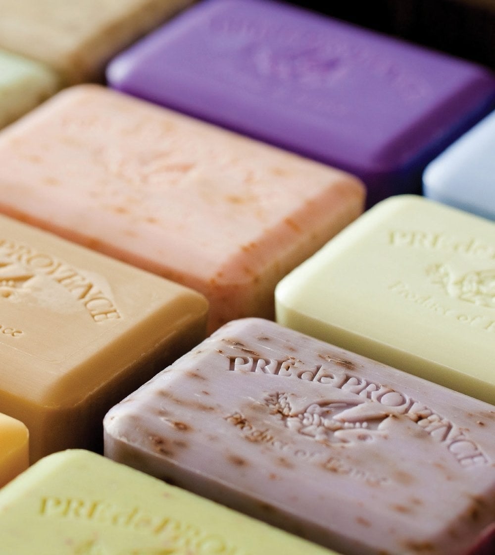 The colorful soap bars