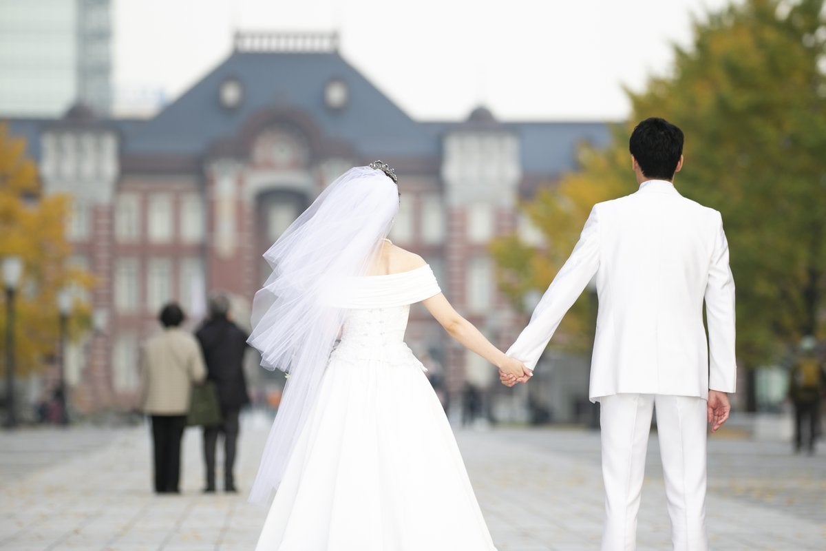 未来の2人が祝福してくれた 結婚式の写真が 奇跡のような一枚だった