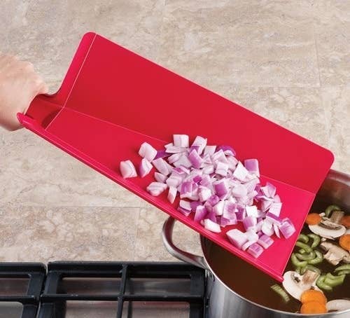EZ Kitchen Dish Squeegee Kitchen with Silicone Food Strainer Long Grips  Non-Slip Scrapers for Pots, Pans, Bowls, and Countertops, 2-Pack, Red