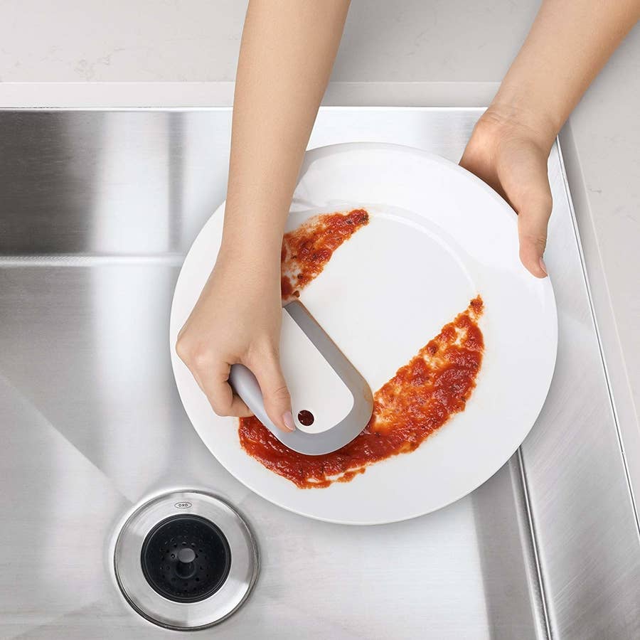 Silicone Pan Scraper Dish Cleaning Spatula Bowl Scraper Dish Scraper Non  Scratch Kitchen Cleaning Tool for Cookware Countertop - AliExpress