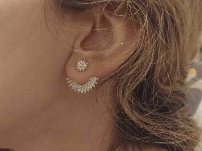 Ling Studs Earrings Hypoallergenic Cartilage Ear Piercing Simple Fashion Earrings Ear Jewelry Long Silver Pearl Stud Earrings Sterling Silver 