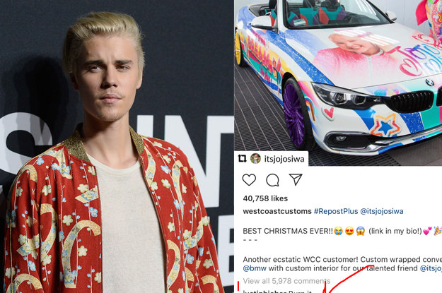 Yup Justin Bieber Just Threw Shade At Jojo Siwa On Instagram