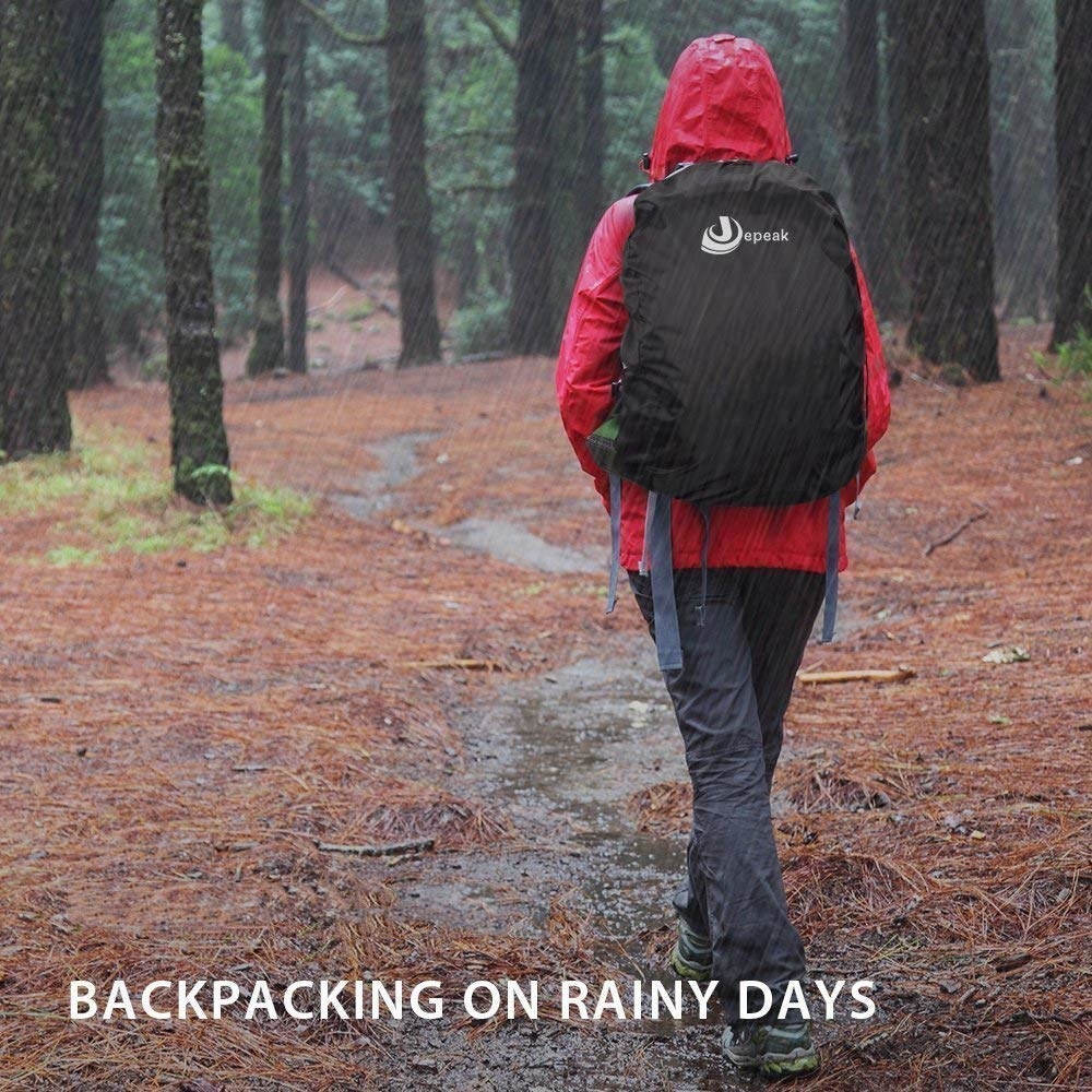 Promising review: "Cover was as described. We used it in Alaska where it rained several days in a row. I have a laptop backpack that needed protection from the rain and it did the job." —ChrisGet it from Amazon for $5.99+ (available in two sizes and three colors).