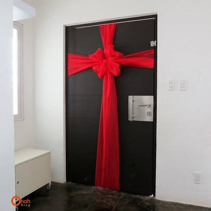 Try it out on your bedroom door if your landlord isn't quite as festive as you are. Learn more here.