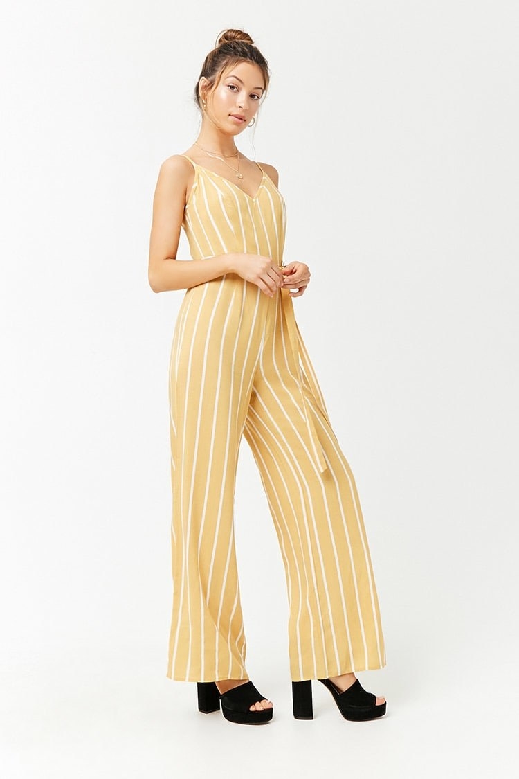 Forever 21 best sale striped cami jumpsuit