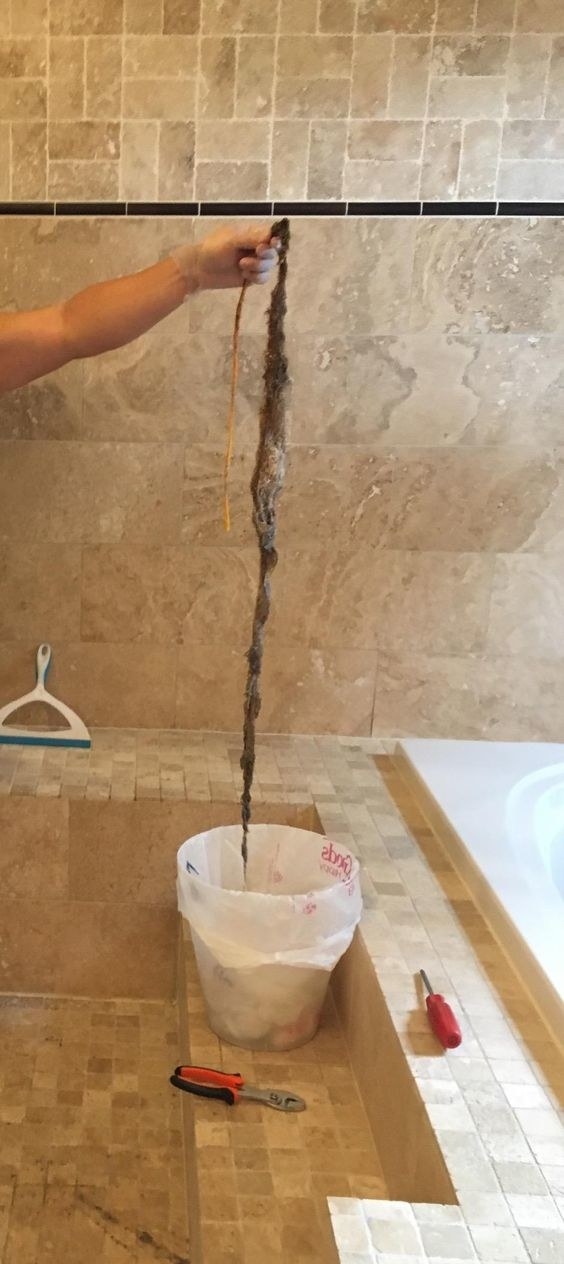 Shower drain was blocked. My hair is blonde : r/MakeMeSuffer