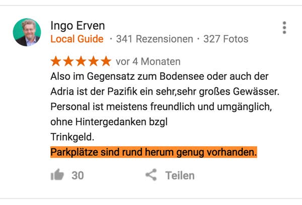 Nur Leicht In Den Bauch Gestecht Die Absurdesten Google Reviews