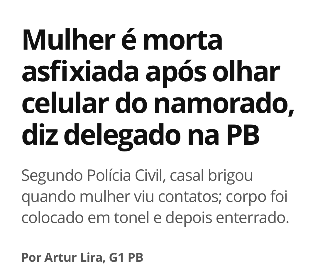 Valéria foi asfixiada pelo namorado, que depois enterrou o corpo, após uma briga por ela ter olhado o celular dele.