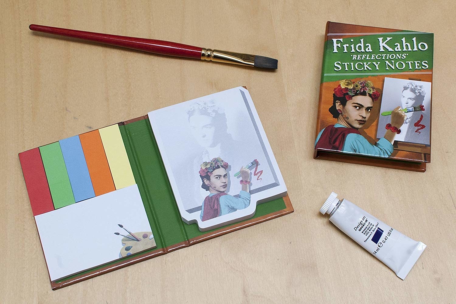 various Frida Kahlo theme sticky notes in a little book