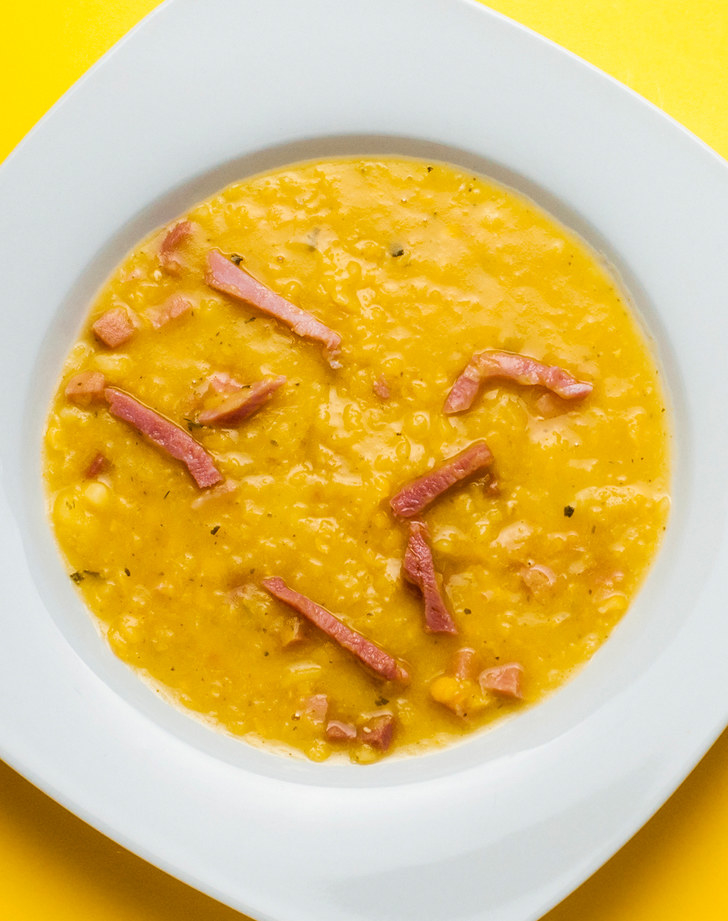"It's a rich and creamy yellow split pea soup. It warms your soul, and you'll want to finish it off with some pankakkor (Swedish pancakes)." — genericjillGet the recipe.