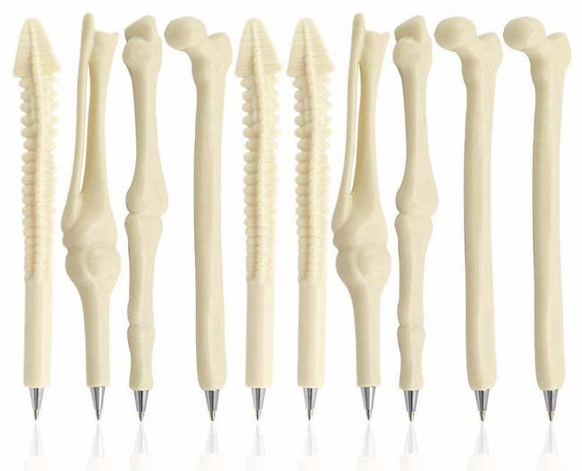 spine and bone-theme writing pens