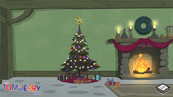Gif of Tom and Jerry exchanging gifts