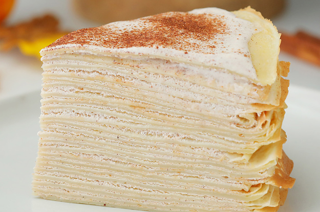 Pumpkin Spice Crêpe Cake