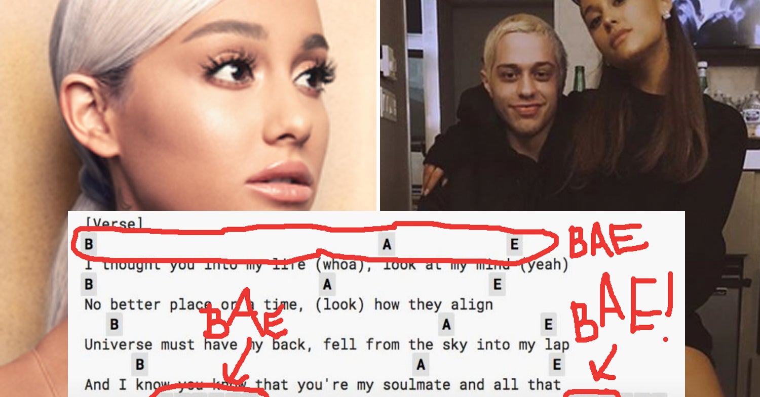 Ariana Grandes Pete Davidson Chords Spell Out Bae