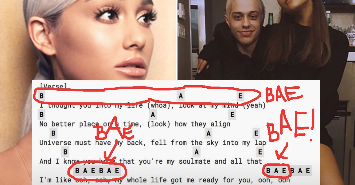 Ariana Grandes Pete Davidson Chords Spell Out Bae